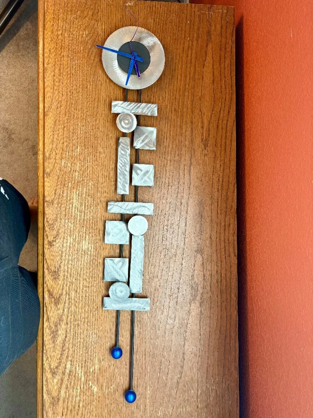 Rick Martin Post-Modern Memphis Style Metal Wall Clock